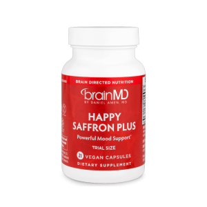 Happy Saffron Plus By BrainMD - Powerful Mood Support &amp; Trail Size