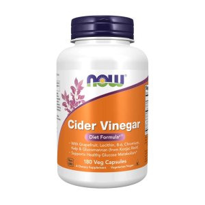 Now Foods Cider Vinegar Diet Formula – Glucose Metabolism Support with Grapefruit, B-6, Chromium &amp; Glucomannan – 180 Veg Capsules